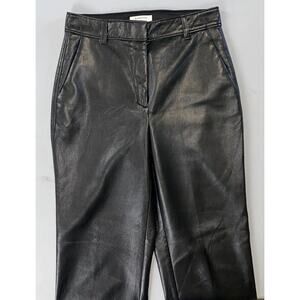 Aritzia Babaton Command Cropped Vegan Leather Pants Women's Size 4 EUC!